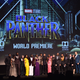 Actors Sterling K. Brown, Letitia Wright, Winston Duke, Martin Freeman, Angela Bassett, Daniel Kaluuya, Lupita Nyong’o, Chadwick Boseman, Michael B. Jordan, Danai Gurira, Andy Serkis and Forest Whitaker; writer-director Ryan Coogler; Marvel Studios President Kevin Feige; producers Louis D’Esposito and Victoria Alonso; and executive producer Nate Moore at the world premiere of Marvel Studios’ Black Panther at Dolby Theatre in Hollywood, Calif., on Jan. 29, 2018 (Jesse Grant/Getty Images for Disney)